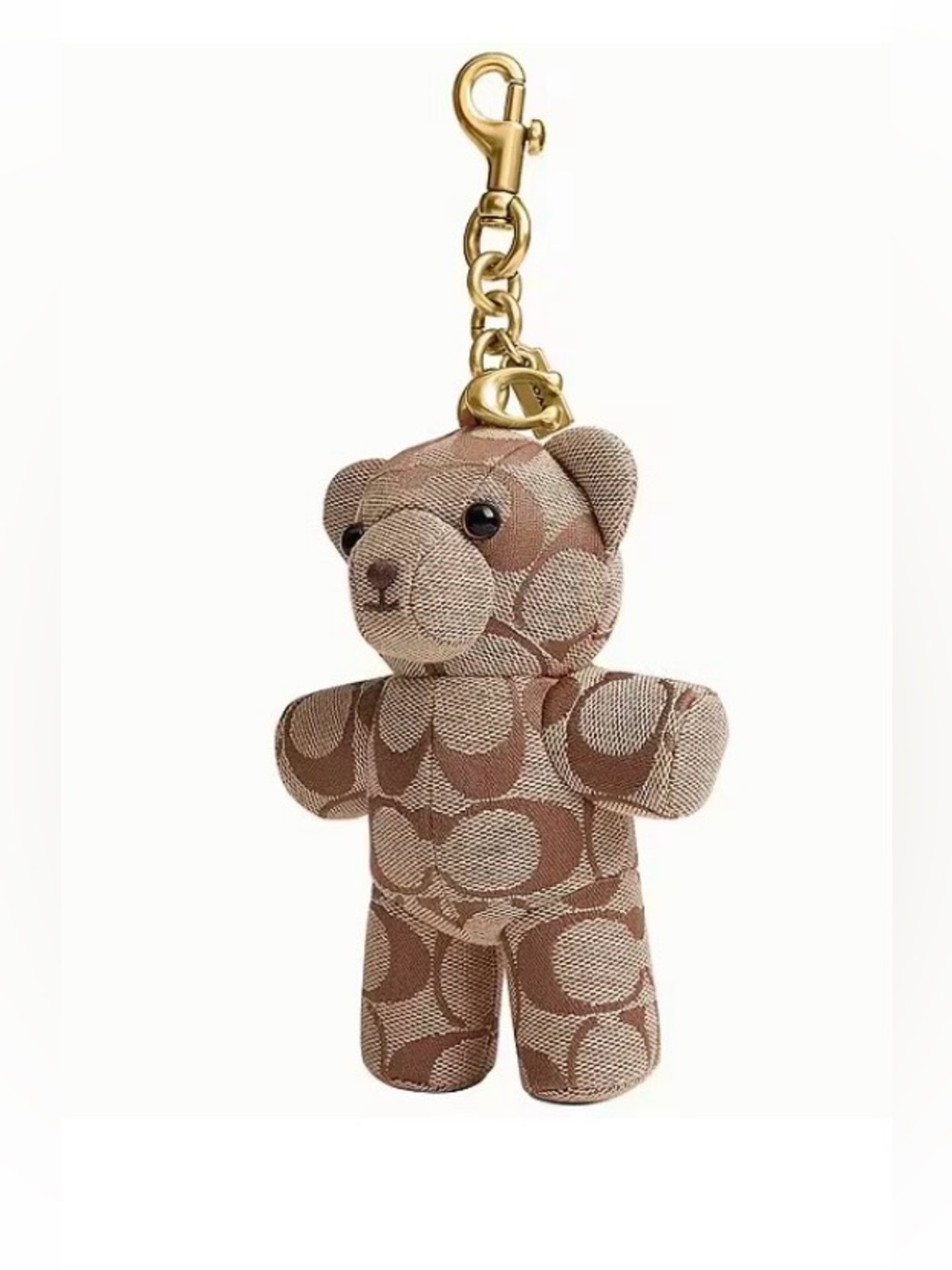 Coach Bear Bag Charm in Signature Jacquard